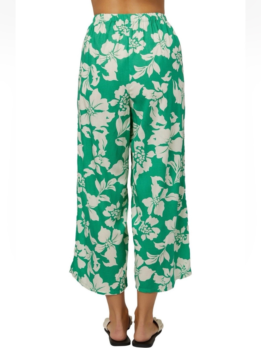 O’NIELL Roxy Nordstrom Oasis Floral Crop Wide Leg Pants Surf Flow Tropical M $65 - Picture 3 of 6
